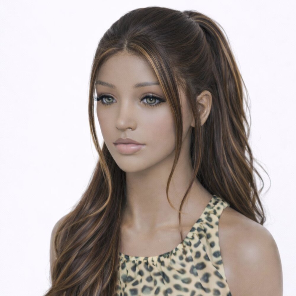✨22-26 Inch Layered & Styled Human Hair Lace Wig With Highlights Virgin Color✨ - Picture 14 of 16